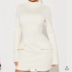 Fashion Nova Cream Mini Dress